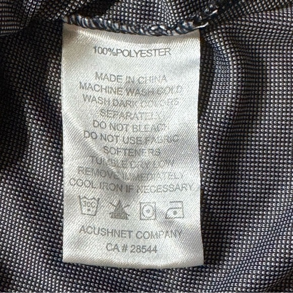 Footjoy Golf Polo Shirt Houndstooth Grey With Blue Stripe Mens Large Geneva - Picture 4 of 8